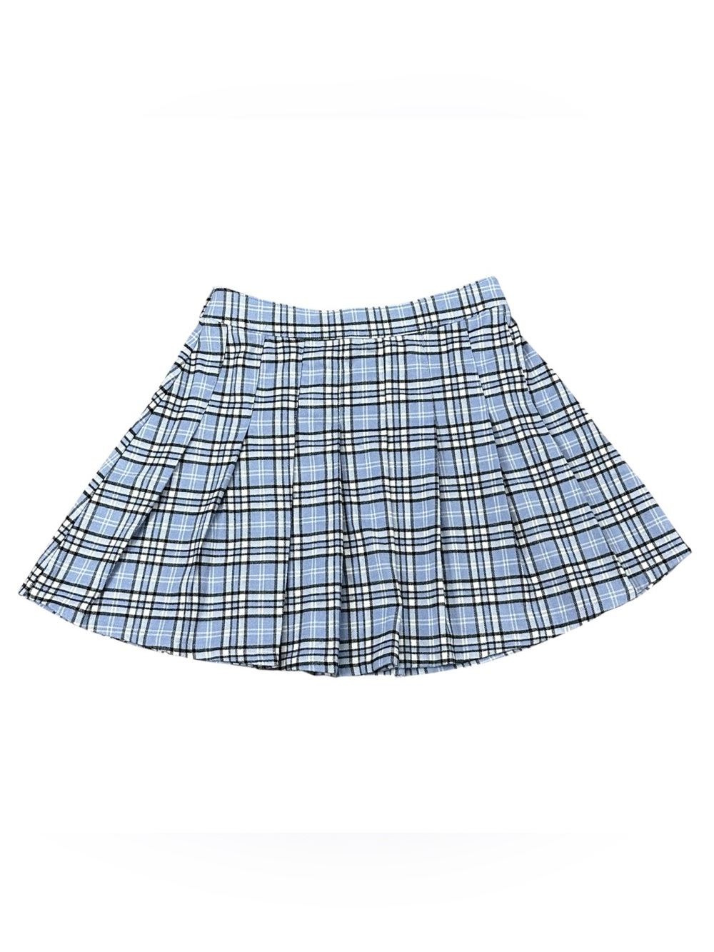 Hollister Ultra High-Rise Blue Plaid Pleated Mini Skirt Women’s Small